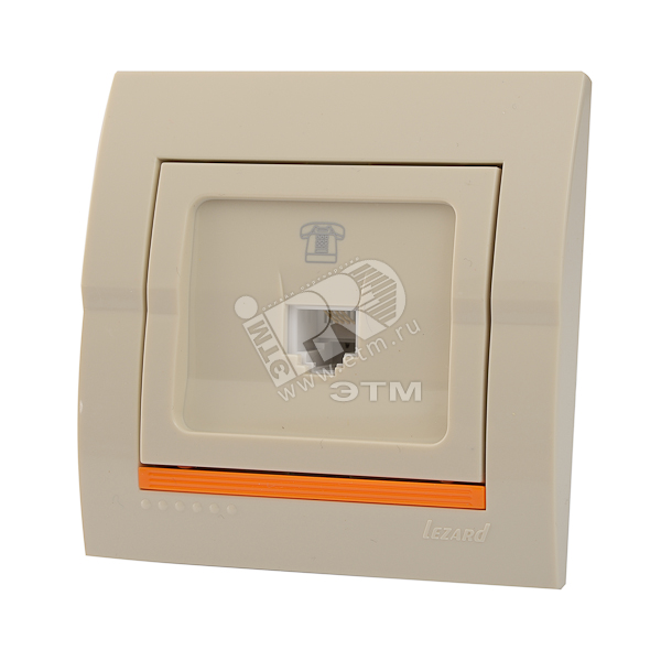 DERIY Розетка RJ11 евро крем