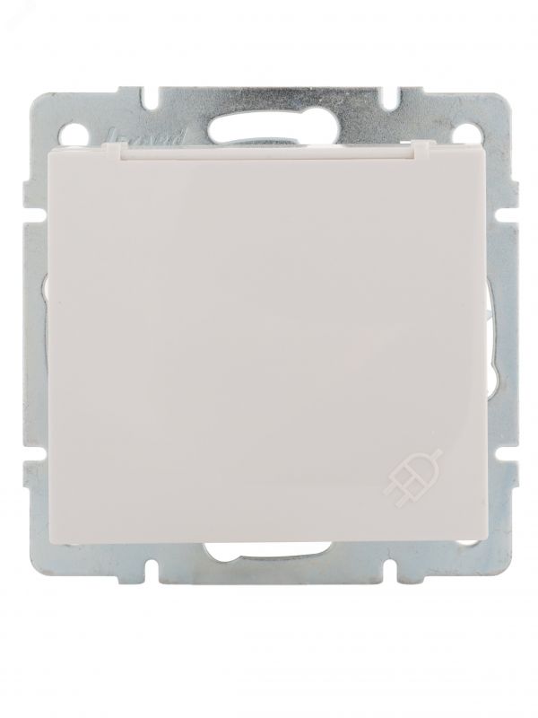 Розетка RAIN с/з с крышкой керамика белая механизм