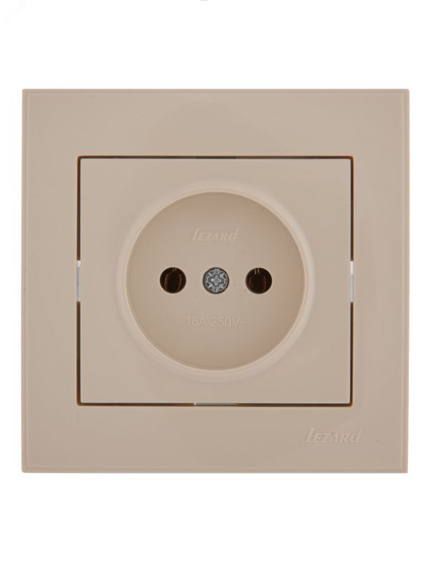 Розетка RAIN без заземления керамика крем