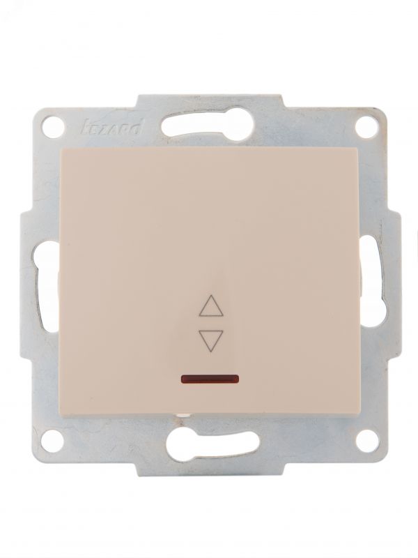 KARINA Выключатель проходной с подсветкой крем (10шт/120шт)