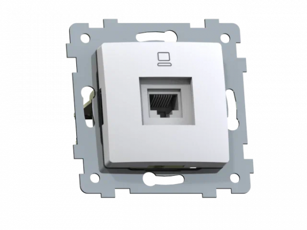 Мария  розетка RJ45 скрытой установки РК1-455, белый