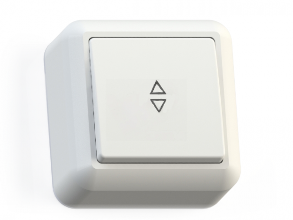 ОПТИМА Переключатель открытой установки одноклавишный, 10А А610-385 белый