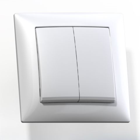 СЕЛЕНА Выключатель скрытой установки двухклавишный10А С510-379, белый