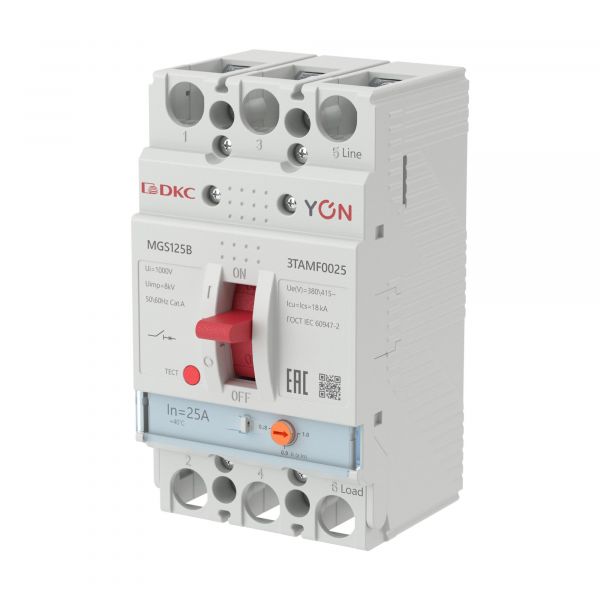 Выключатель автоматический YON MGS125 3P 20-25 A 18 kA