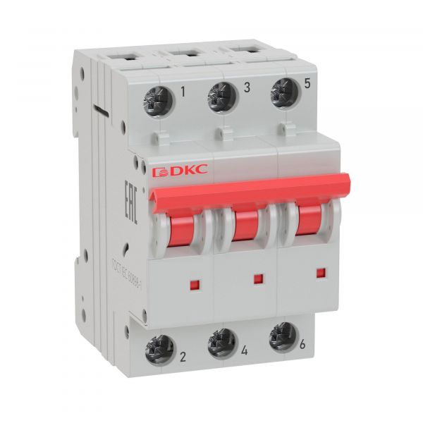 Выключатель автоматический модульный YON MD63 3P 20А C 6kA