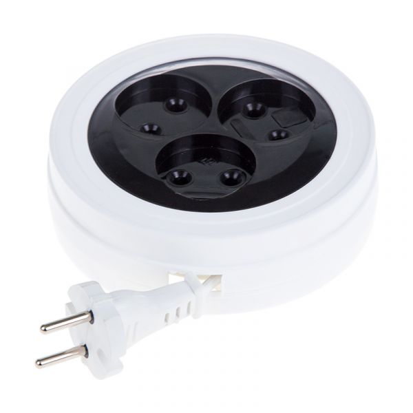 Удлинитель-рулетка PROconnect STANDARD 5 м, 3 гнезда, 2х0.75 мм, б/з, белый