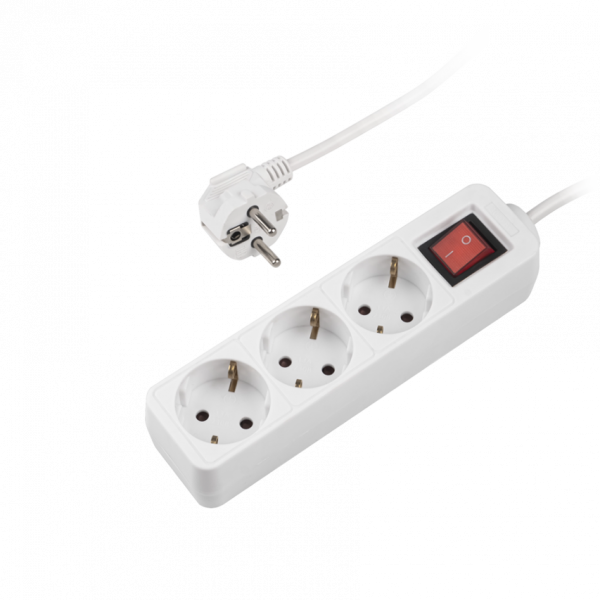 Удлинитель бытовой ФАZА FTS-03-300 3x3,0 с заземлением и выключателем