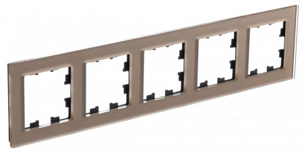 ATLASDESIGN NATURE рамка пятипостовая, ОРГАНИЧЕСКОЕ СТЕКЛО ШАМПАНЬ