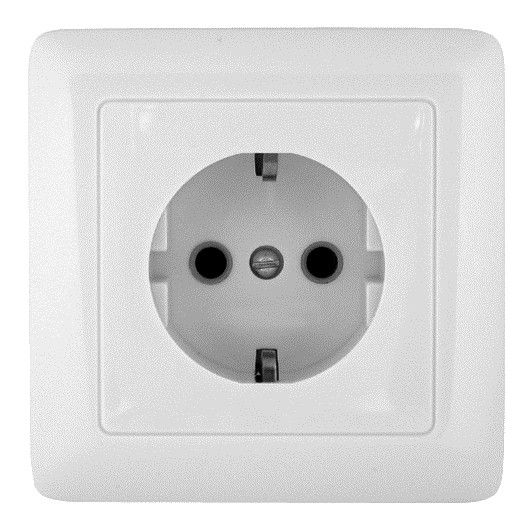 ХИТ Розетка скрытая с заземлением 250В 16А белая