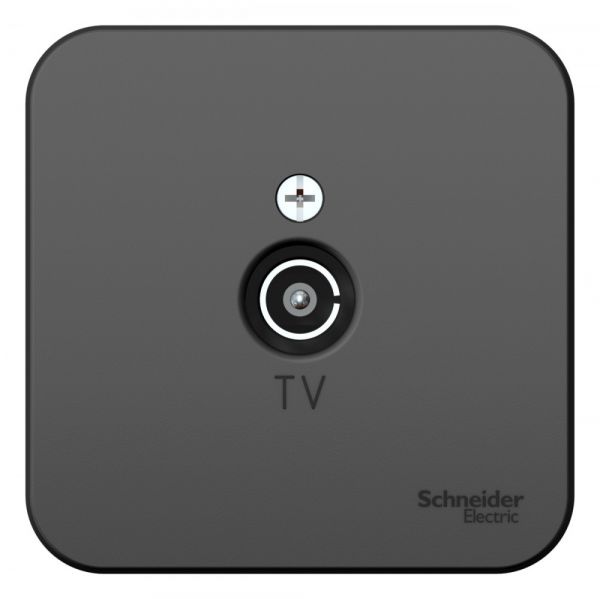 Коннектор ТВ BLANCA с изолирующей пластиной, антрацит