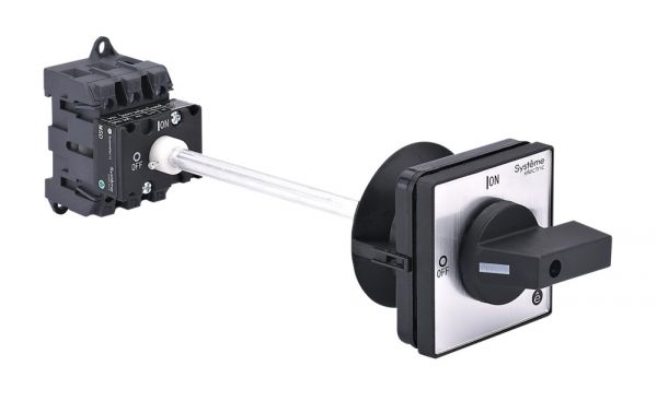 ВЫКЛЮЧАТЕЛЬ-РАЗЪЕДИНИТЕЛЬ 3P 32A С ЧЁРНОЙ ВЫНОСНОЙ РУКОЯТКОЙ НА ДИН-РЕЙКЕ/ПЛАТЕ