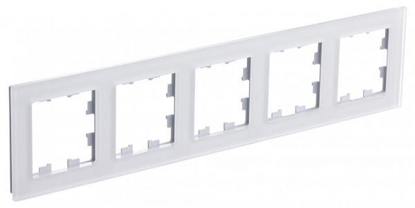 ATLASDESIGN NATURE рамка пятипостовая, МАТОВОЕ ОРГАНИЧЕСКОЕ СТЕКЛО БЕЛЫЙ