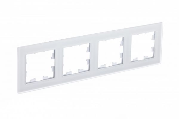 Рамка четырехпостовая ATLASDESIGN NATURE, МАТОВОЕ ОРГАНИЧЕСКОЕ СТЕКЛО БЕЛЫЙ