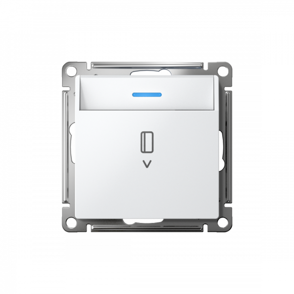 ATLASDESIGN ВЫКЛЮЧАТЕЛЬ карточный с подсветкой, 10А, без задержки отключения, механизм, БЕЛЫЙ