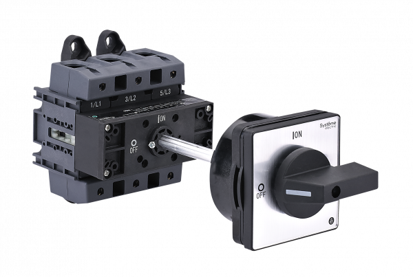 ВЫКЛЮЧАТЕЛЬ-РАЗЪЕДИНИТЕЛЬ 3P 175A С ЧЁРНОЙ ВЫНОСНОЙ РУКОЯТКОЙ НА ДИН-РЕЙКЕ/ПЛАТЕ