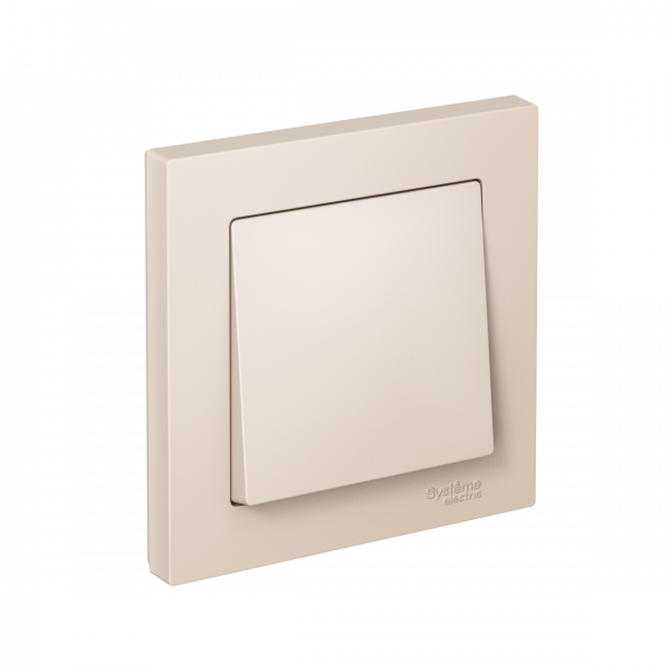 ATLASDESIGN 1-клавишный ВЫКЛЮЧАТЕЛЬ, сх.1, 10АХ, в сборе, быстрозажимные клеммы, БЕЖЕВЫЙ