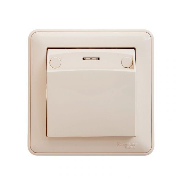 W59 Выключатель карточный одноклавишный скрытый бежевый