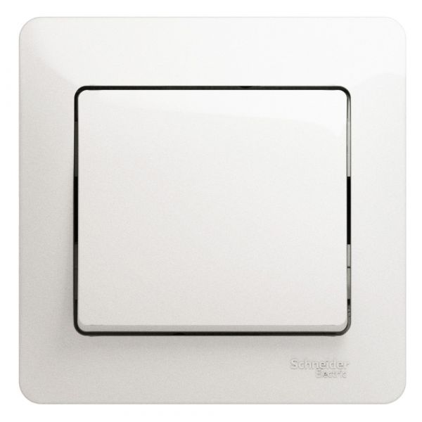 Выключатель одноклавишный, схема 1 перламутр в сборе