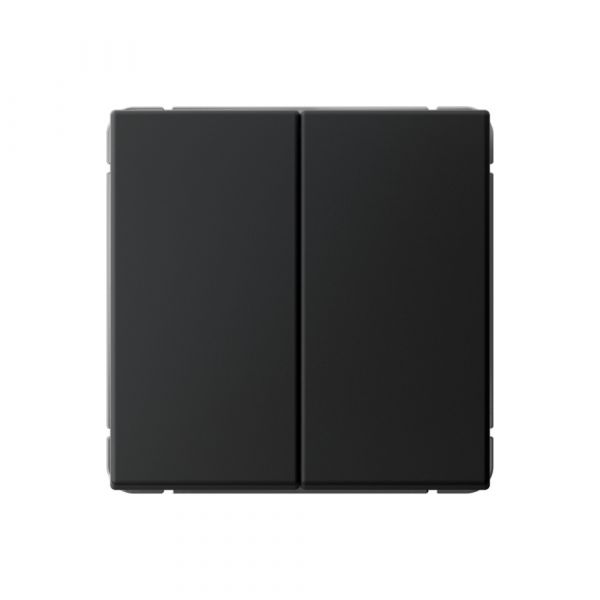 ARTGALLERY 2-клавишный ВЫКЛЮЧАТЕЛЬ КНОПОЧНЫЙ, 10АХ, механизм, быстрозажимные клеммы, КАРБОН