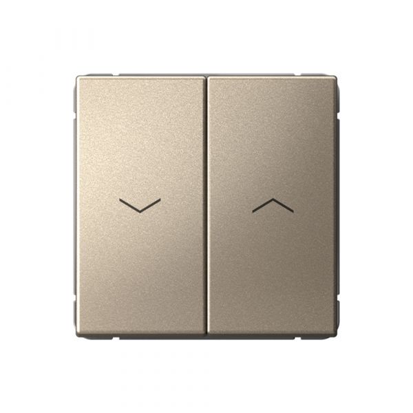 ARTGALLERY 2-клавишный ВЫКЛЮЧАТЕЛЬ ДЛЯ ЖАЛЮЗИ, 2х сх.4, 10А, механизм, быстрозажимные клеммы, ШАМПАНЬ