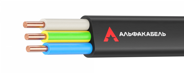 Кабель силовой ВВГнг(А)-LS 3х1.5-0.660 плоский однопроволочный(100м) ТРТС
