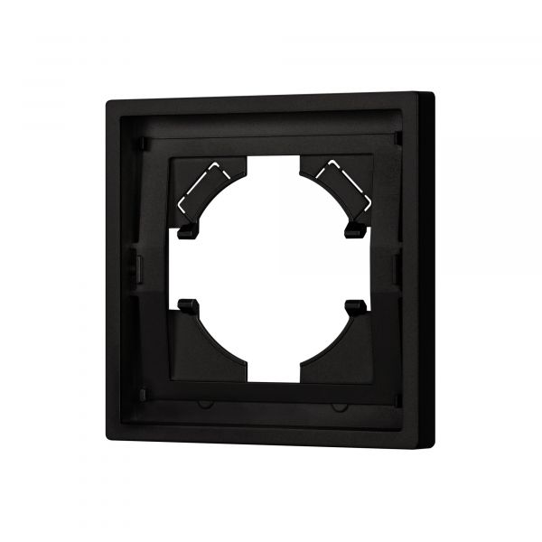 Рамка пластиковая FRM-TENDO-SFPL-1-BK, Чёрный, 1 пост