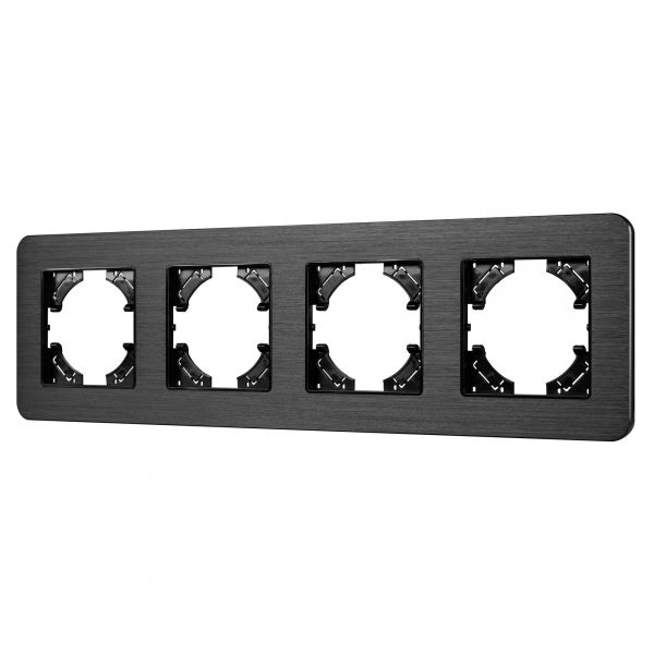 Рамка алюминиевая FRM-AKIRY-AL-4-BK