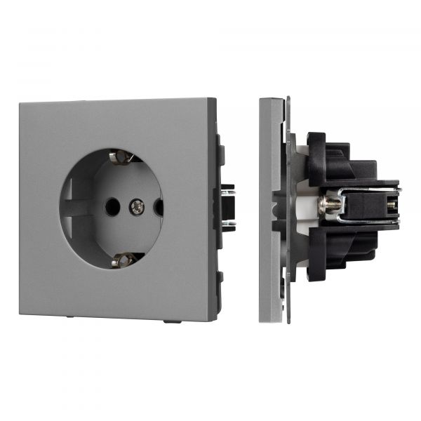 Механизм электрической розетки SCT-TENDO-MEU1-PL-GR 230V, 16A, Серый, 1 пост