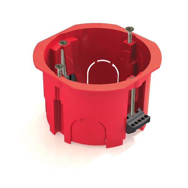 Коробка установочная D65x45мм для скрытого монтажа в полых стенах с саморезами с пластиком