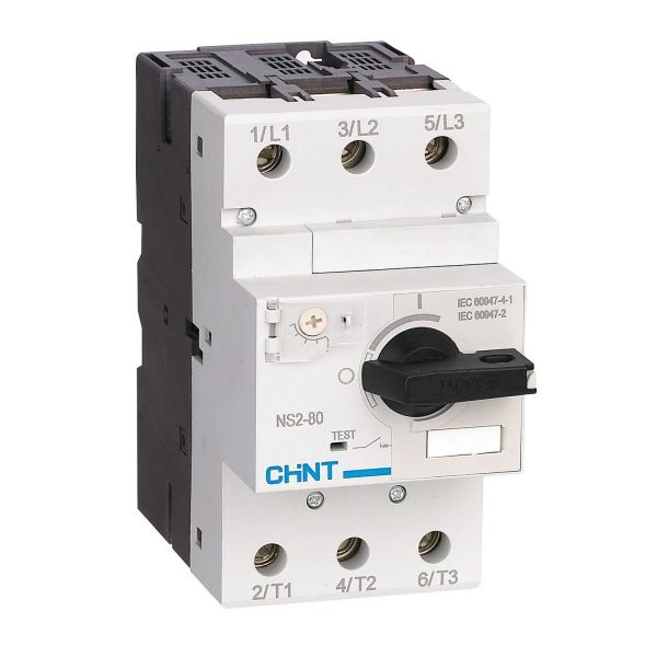 Выключатель автоматический защиты двигателя 48-65А с поворотной ручкой (R) NS2-80