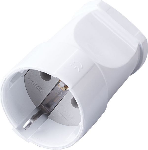 Розетка переносная 1-местная с/з белый