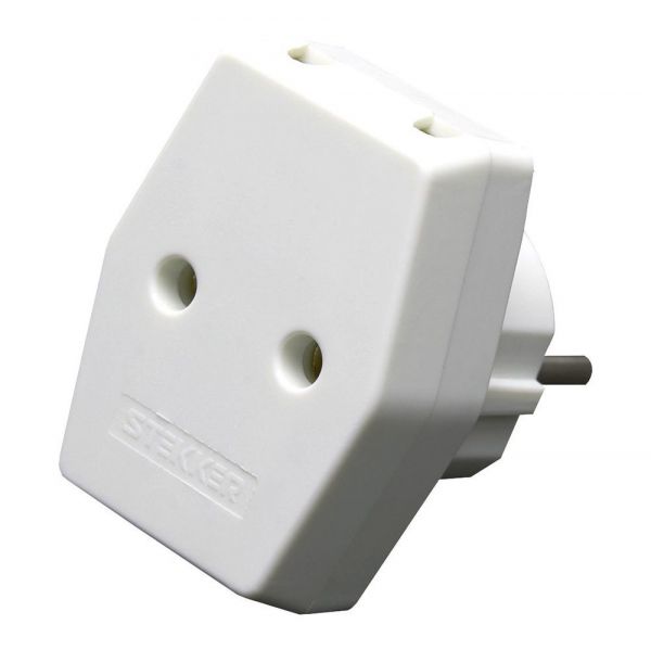 Разветвитель сетевой компактный 3-местный б/з, белый