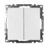 Выключатель 2-клавишный, Катрин, белый,