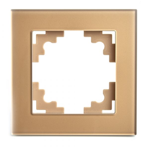 Рамка одноместная, Катрин, стекло, золото Stekker