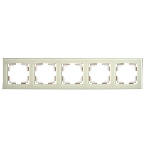 Рамка пятиместная стекло серия Катрин дымчатый STEKKER