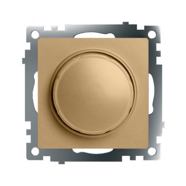 Выключатель диммирующий TRIAC (механизм) 250В 500W серия Катрин золото STEKKER