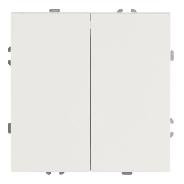 Выключатель 2-клавишный (механизм) СЗК 250В 10А серия Эмили белый фарфор soft touch STEKKER