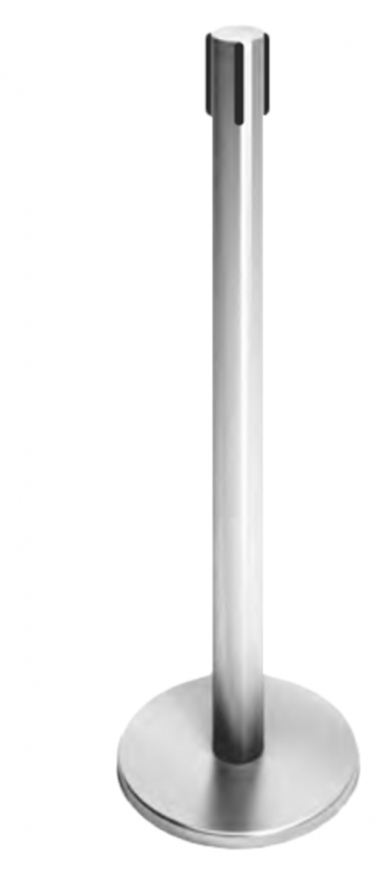 Стойка ограждения передвижная с ремнем (5 метров красный с тормозом)