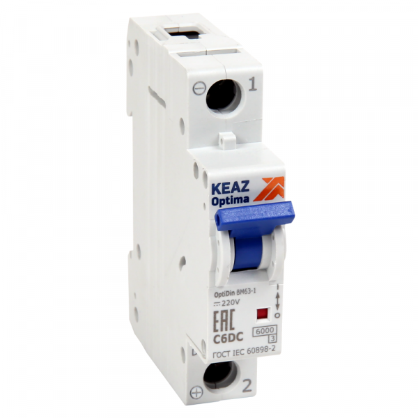 Выключатель автоматический модульный OptiDin BM63-1C16-DCRP-УХЛ3