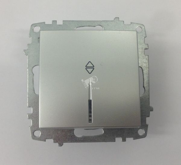 Cosmo Переключатель одноклавишный сх. 6 с подсветкой алюминий