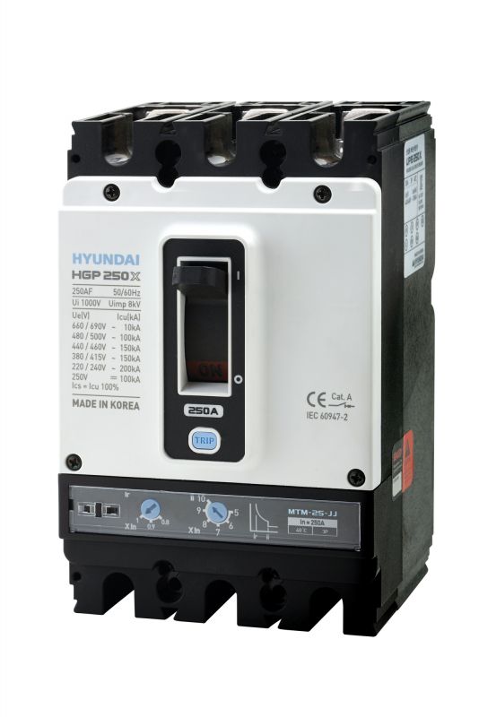 Выключатель нагрузки в литом корпусе типа HGP, типоразмера 250 AF, арт. HGP250NA-G3PDSS0000C00250 (250А, 3 полюса, AC, переднее подключение)