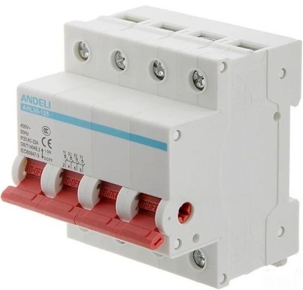 Выключатель нагрузки AHL30-125 4P 125A