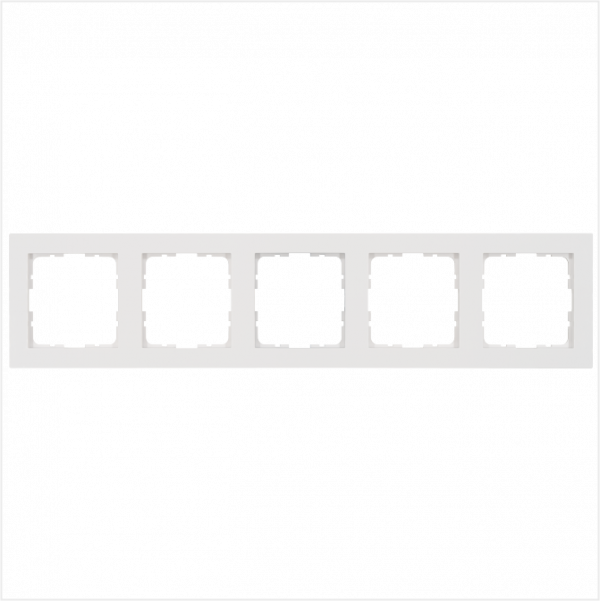 Рамка G-Classic 5-постовая, цвет белый глянцевый