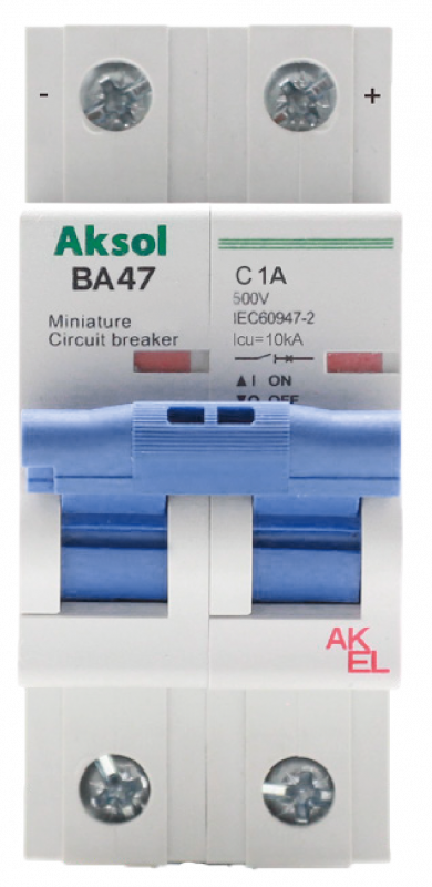 Выключатель автоматический ВА47-MCB-H-AKSOL-2P-C16-DC 2P/16A/С/500VDC/10кА