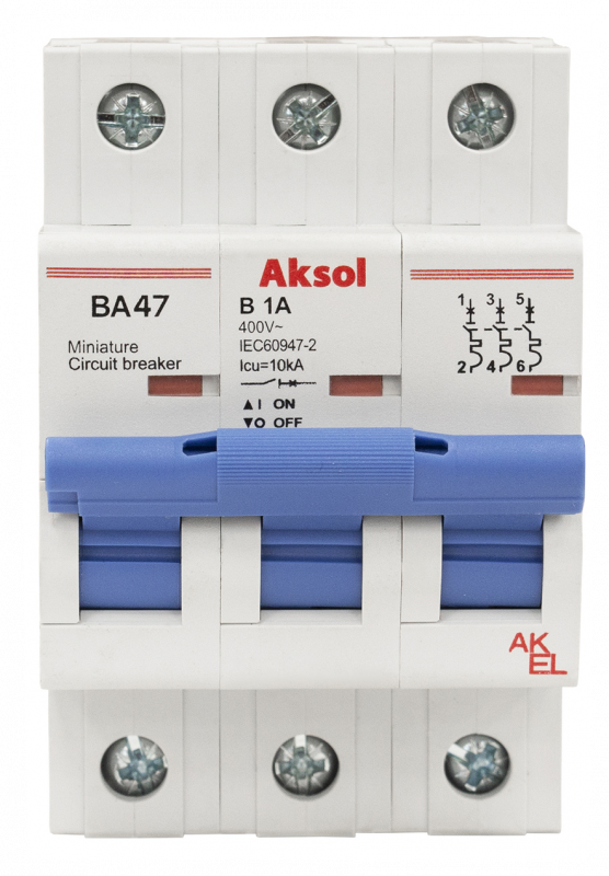 Выключатель автоматический ВА47-MCB-H-AKSOL-3P-B40-AC 3P/40A/B/10кА