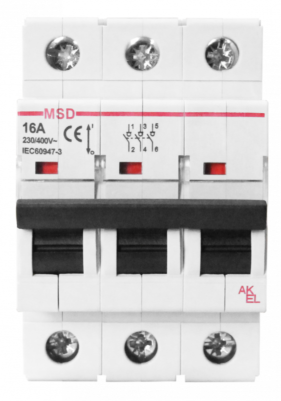 Выключатель нагрузки модульный ВА47-MSD-3P-125A 3P/125A/230/400VAC