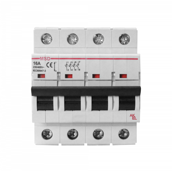 Выключатель нагрузки модульный ВА47-MSD-4P-50A 4P/50A/230/400VAC