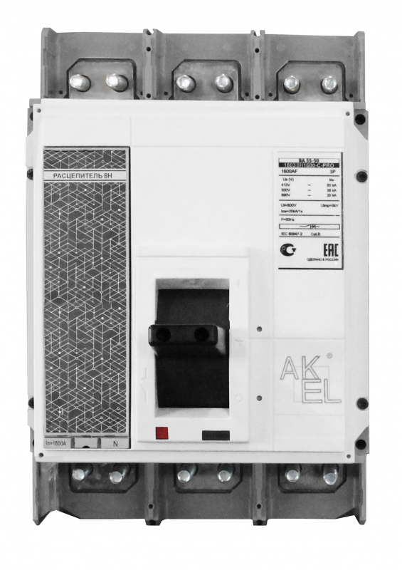 Выключатель нагрузки в литом корпусе ВА55 1603ВН1250-С-PRO 3P/1250A/ВН/50кА/Стационарное исполнение