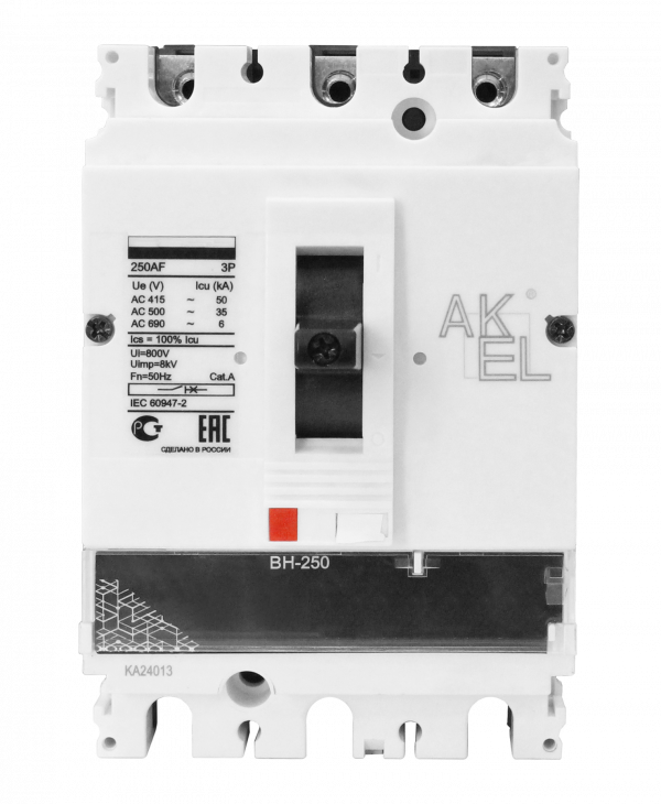 Выключатель нагрузки в литом корпусе ВА55-37 203ВН160-С-PRO 3P/160A/ВН/37кА