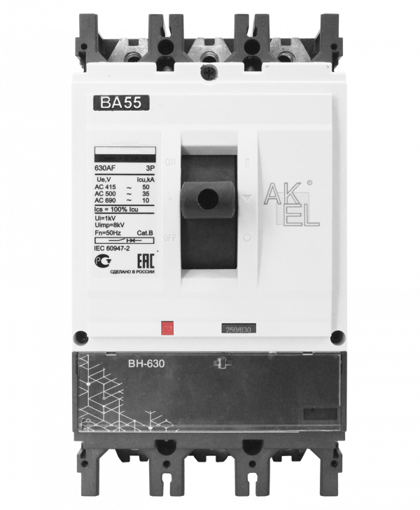 Выключатель нагрузки в литом корпусе ВА55-50 603ВН630-С-PRO 3P/630A/ВН/50кА